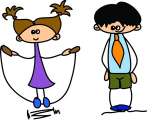 Симпатичные счастливых детей мультфильм