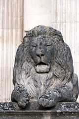 Statue of stone lion