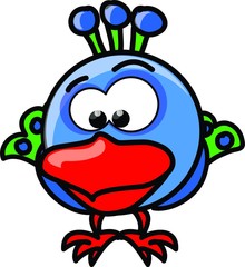 Мультфильм вектор павлина