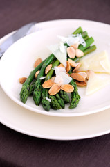 Asparagus with Roasted Almonds and Parmesan