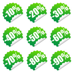 Rabatt Sticker Buttons Weihnachten Grün