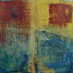 Abstract Red Blue And Yellow