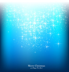 Fototapeta premium Elegant Christmas background with snowflakes and place for text.