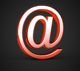 red e-mail symbol