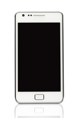Smart Phone with a Blank Screen isolated on White