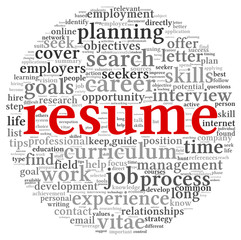 Resume concept words