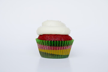 Red Velvet Cupcake on White Background