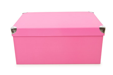 Pink giftboxes isolated on white