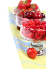 Strawberry and raspberry