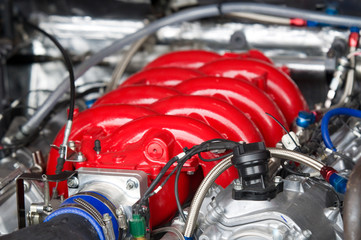 V8 racing car engine