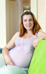 pregnant woman in home
