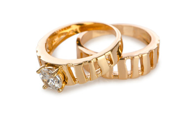 Jewellery ring isolated on white