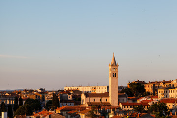 Panoramic View on the City of Pula in Istria, Croatia