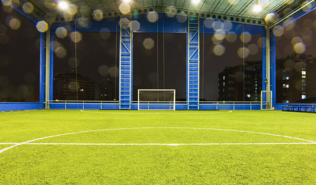 Football (soccer) goal and field
