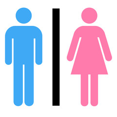 Toiletten Symbol Mann und Frau