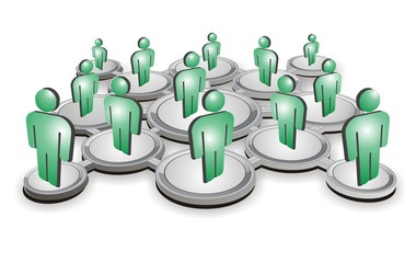 social network (green/silver version)