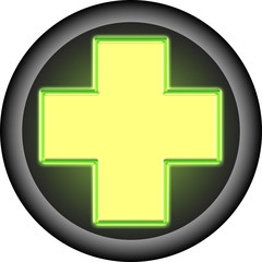 Glowing Medic cross button