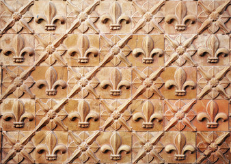 Fleur de lis, texture and ceramic background © joserpizarro