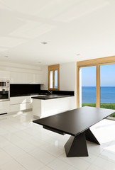 home interior, view of the panoramic window