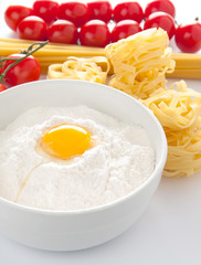 Fresh pasta ingredients