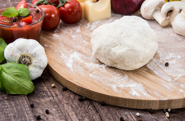 Homemade pizza dough