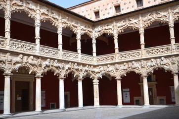 Patio Pałacu Książąt Piechoty w Guadalajara, Hiszpania