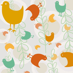 Imprimé tissu poule