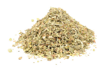 Herbes de Provence (Mixture of Dried Herbs) Isolated on White