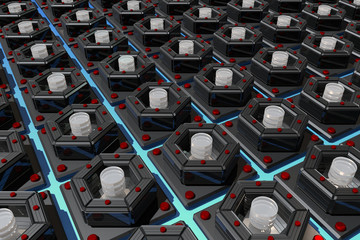 Fototapeta premium Nano - the symmetry and coal Nanotechnology - the future and hop