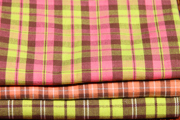 Texture on colorful cotton clothes