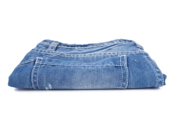 Stack of blue jean