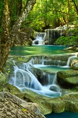 Poster de jardin Cascades Erawan Waterfall in Kanchanaburi, Thailand  © Photo Gallery
