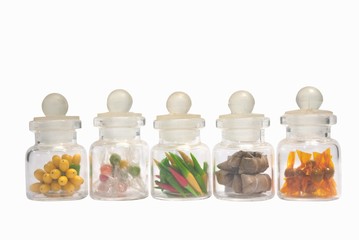 Mimic of food in little bottles