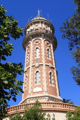 Fototapeta na wymiar Tower at Tibidabo Mountain in Barcelona, Spain