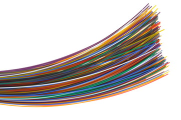 Data transmission, cable on a white background