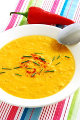 Zupa z kukurydzy i papryki Soup with corn and peppers