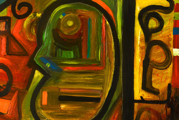Abstract oil painting