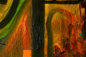 Panele Szklane Podświetlane  Abstract oil painting