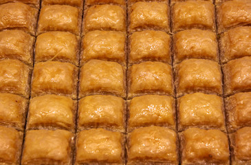 Traditional Turkish baklava sweet dessert