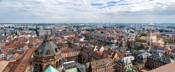 Naklejka premium View of Strasbourg from a roof of the cathedral