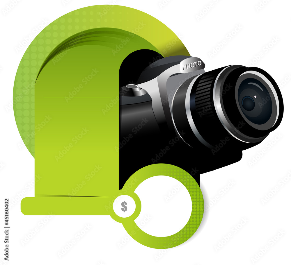 Poster Vector background element with camera