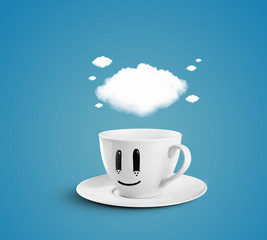 cup with cloud