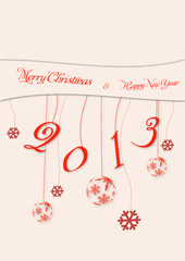 Fototapeta na wymiar Happy new year 2013 beige vektor