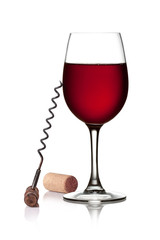Glass of red wine