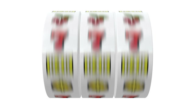 Slot Machines isolated on white background