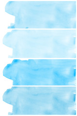 Set Of blue Abstract watercolor background 