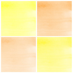 Set Of orange Abstract watercolor background