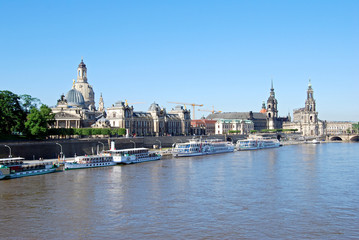 Dresden, Brühlsche Terasse und Alt´stadt