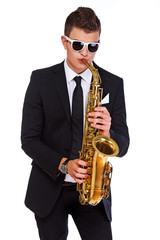Obraz premium A stylish young musician