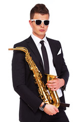 Fototapeta premium A stylish young musician